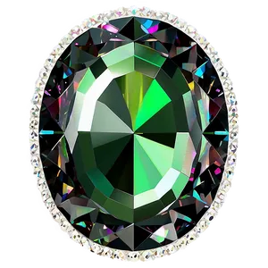 Sparkling Oval Jewel PNG 24