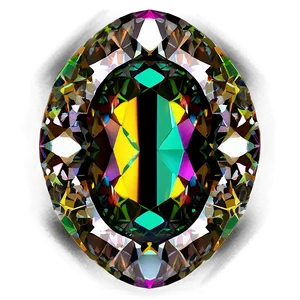 Sparkling Oval Jewel PNG 52