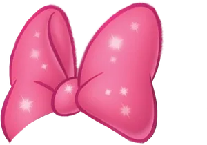 Sparkling Pink Bow PNG image