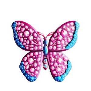 Sparkling Pink Butterfly Design PNG Doh