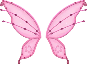 Sparkling Pink Butterfly Graphic PNG image