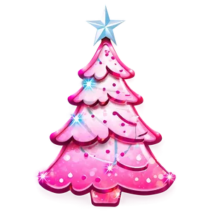 Sparkling Pink Christmas Tree PNG Nes17 PNG