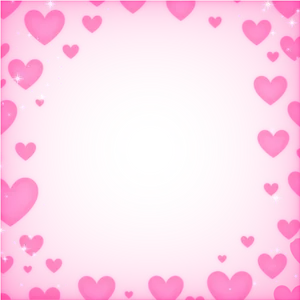 Sparkling Pink Heart Border PNG