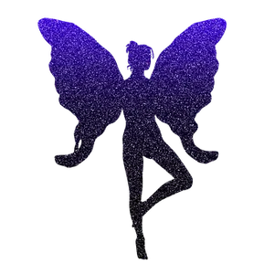 Sparkling Purple Fairy Silhouette PNG image