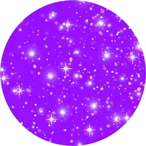 Sparkling Purple Galaxy Circle PNG