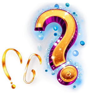 Sparkling Question Mark Transparent Png 05262024 PNG image