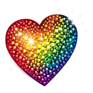 Sparkling Rainbow Heart Png Bkf83 PNG image