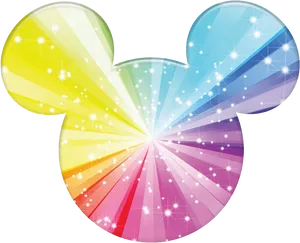 Sparkling_ Rainbow_ Mickey_ Silhouette