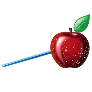 Sparkling Red Apple PNG Qus