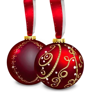 Sparkling Red Ornament Png Foi PNG image