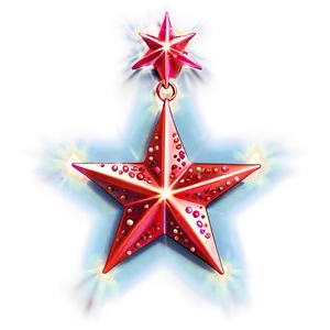 Sparkling Red Star PNG 05232024