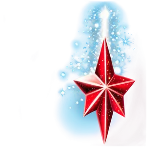 Sparkling Red Star PNG Fpq90