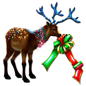 Sparkling Reindeer Png Fax PNG image