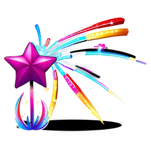 Sparkling Shooting Star Illustration Png Yqu PNG image