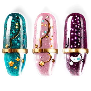 Sparkling Single Acrylic Nail Png Cxw88 PNG image