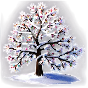 Sparkling Snow Tree Png 14 PNG image