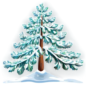 Sparkling Snowy Tree PNG Qds77 PNG
