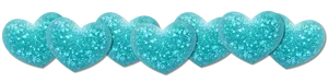 Sparkling Teal Hearts Pattern