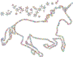 Sparkling Unicorn Constellation PNG image