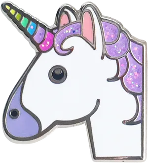 Sparkling Unicorn Head Pin