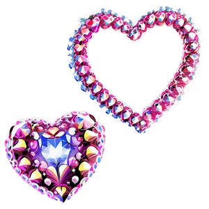 Sparkling Valentine Heart Png 8 PNG image