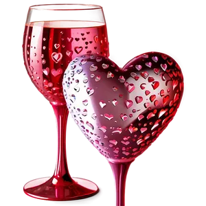 Sparkling Valentine's Day Wine Png 06202024 PNG image