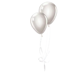Sparkling White Balloons PNG Tib