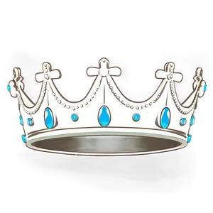 Sparkling White Crown PNG 6