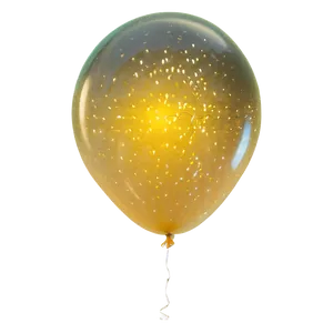 Sparkling Yellow Balloon PNG 06262024