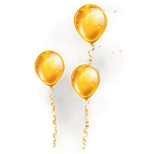 Sparkling Yellow Balloon PNG Dqr