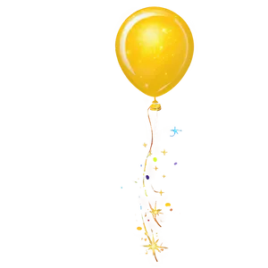 Sparkling Yellow Balloon PNG Gjy43 PNG