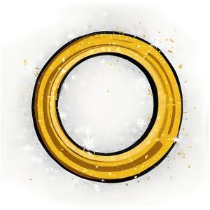 Sparkling Yellow Circle Perspective Png 8 PNG image