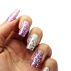 Sparkly Acrylic Nails Designs PNG Jfd59