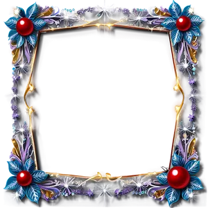 Sparkly Christmas Frame Png Fxq PNG image