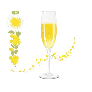 Sparkly Mimosa Flute PNG 90 PNG