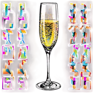 Sparkly Mimosa Flute PNG Cov PNG