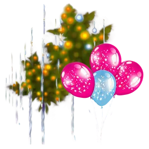 Sparkly Pink Balloons Festivity Png 06122024 PNG image