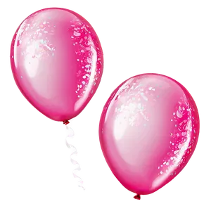 Sparkly Pink Balloons Festivity PNG 25