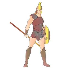 Spartan Warrior Illustration PNG image