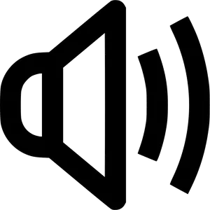 Speaker Volume Icon Black PNG image