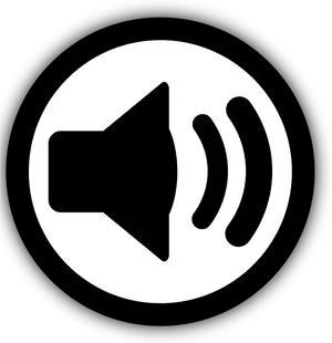 Speaker Volume Icon Blackand White PNG image