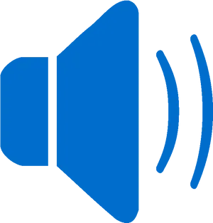 Speaker Volume Icon Blue PNG image