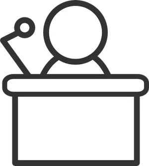 Speakerat Podium Icon PNG image