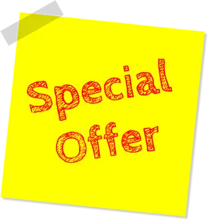 Special Offer Post It Note PNG image
