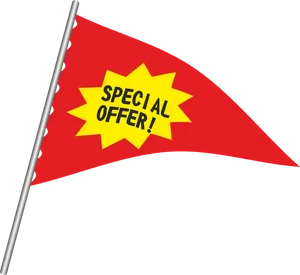 Special Offer Red Pennant Flag PNG image