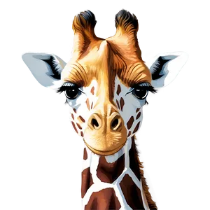 Speckled Giraffe Close-up PNG 05062024