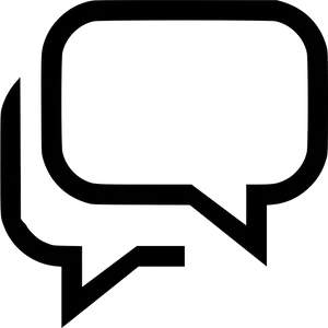 Speech Bubble Icon Black PNG