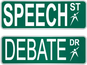 Speech Streetand Debate Drive Signs PNG image