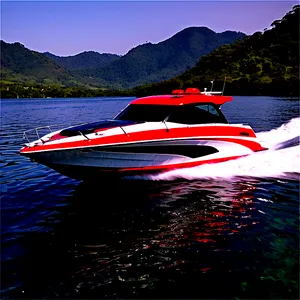 Speed Boat In Marina PNG 06282024