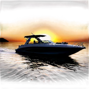 Speed Boat Sunset View Png 81 PNG image